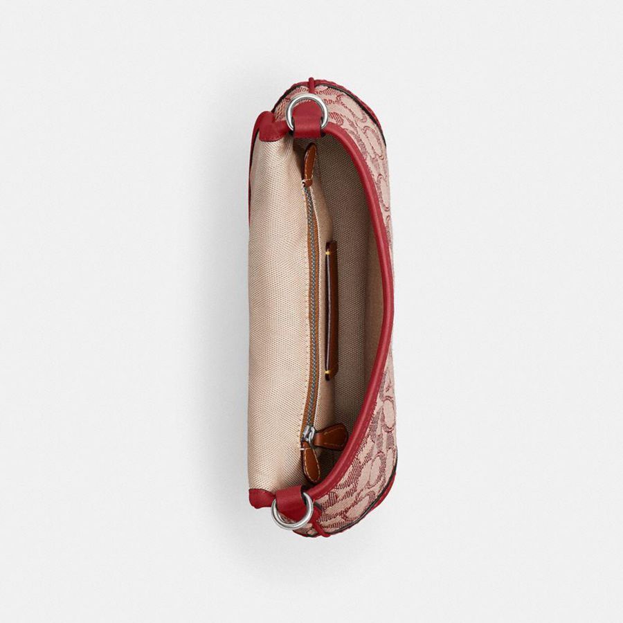 Bolsa Tiracolo COACH Soho Flap In Signature Textile Jacquard Feminino Vermelhas | 54107TILB