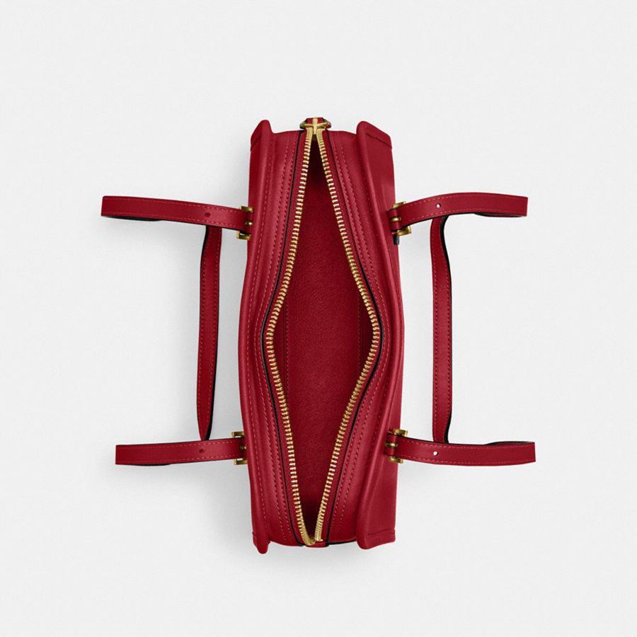 Bolsa Tiracolo COACH Swing Zip Feminino Vermelhas | 60974TIRP