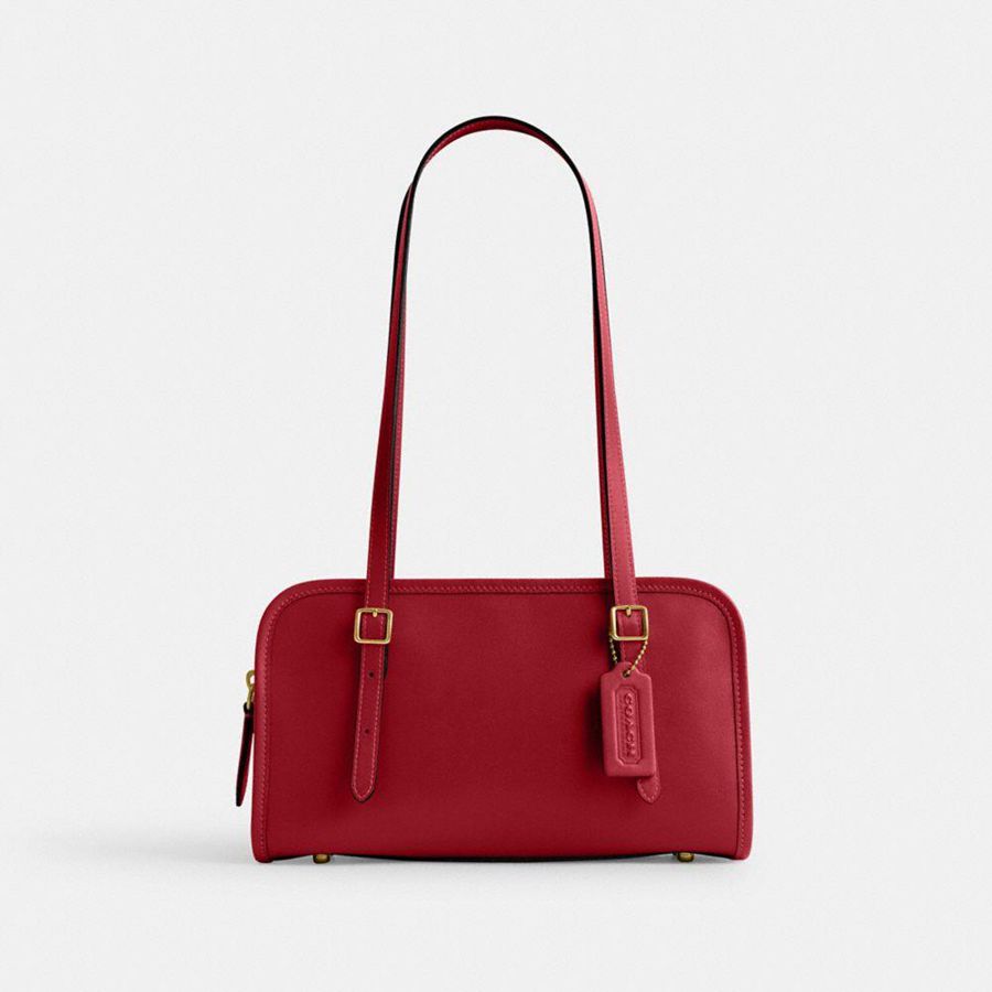 Bolsa Tiracolo COACH Swing Zip Feminino Vermelhas | 60974TIRP