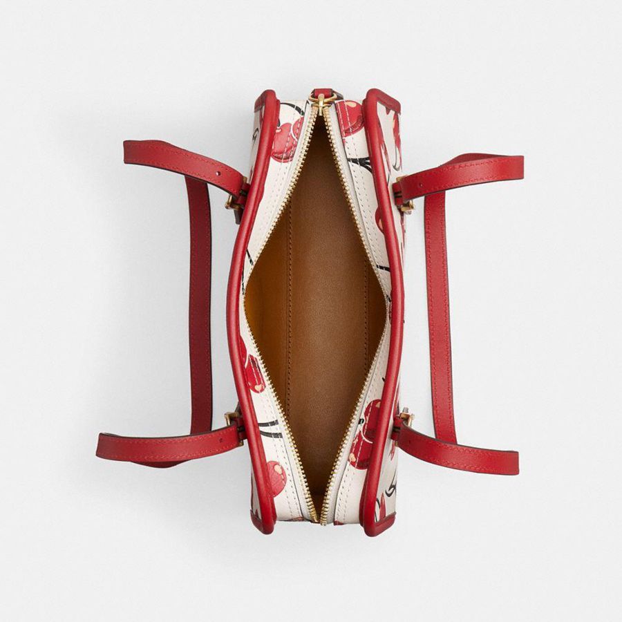 Bolsa Tiracolo COACH Swing Zip With Cherry Print Feminino Vermelhas | 21943KXRC