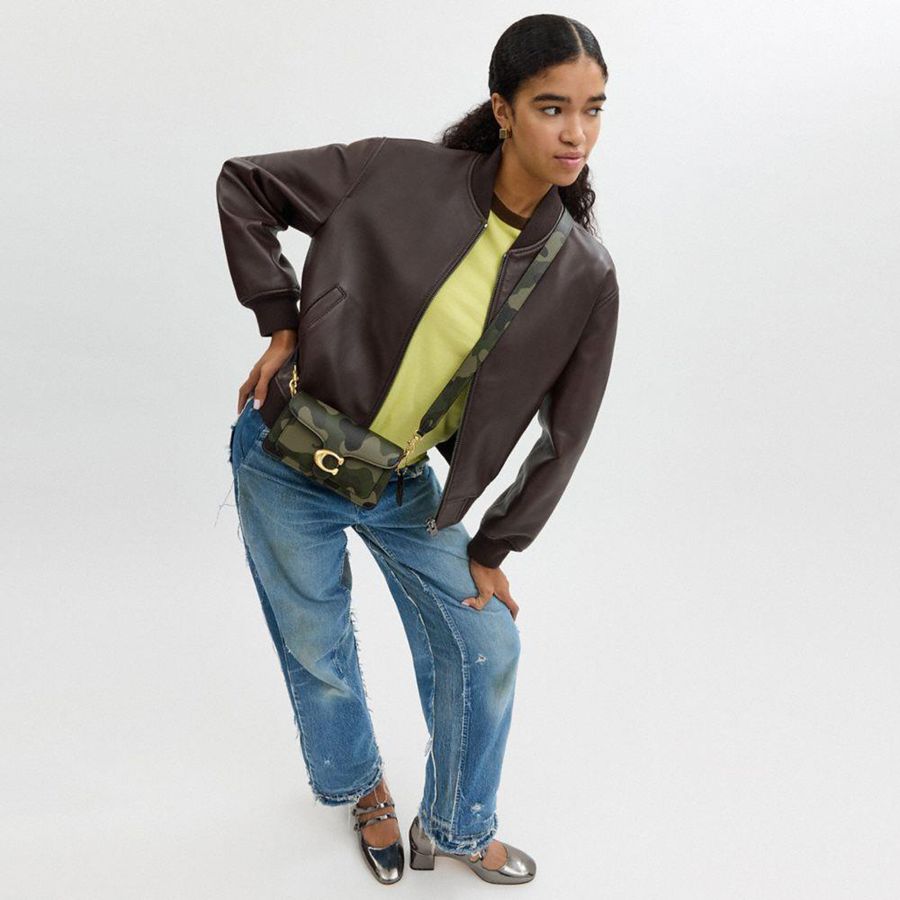 Bolsa Tiracolo COACH Tabby 20 With Camo Print Feminino Verdes | 94806TSIE