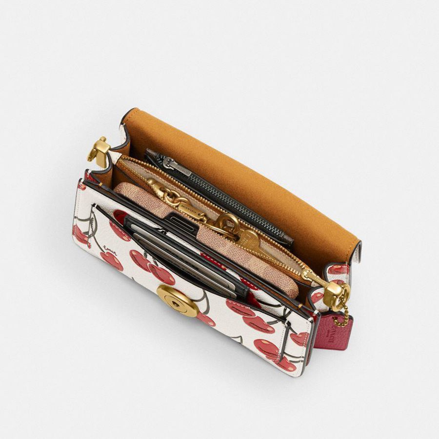 Bolsa Tiracolo COACH Tabby 20 With Cherry Print Feminino Vermelhas | 52984LABS