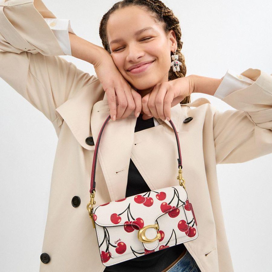 Bolsa Tiracolo COACH Tabby 20 With Cherry Print Feminino Vermelhas | 52984LABS