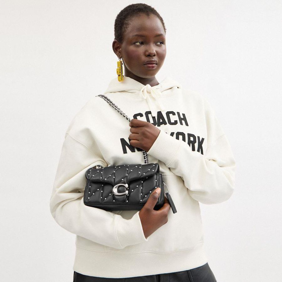 Bolsa Tiracolo COACH Tabby 20 With Pillow Quilting And Crystal Rivets Feminino Pretas | 17634LZXQ