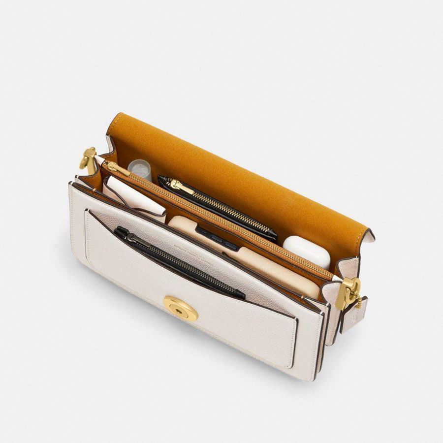 Bolsa Tiracolo COACH Tabby 26 Feminino Branco | 16730BZGO