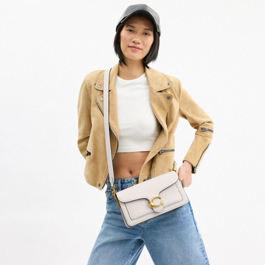 Bolsa Tiracolo COACH Tabby 26 Feminino Branco | 16730BZGO