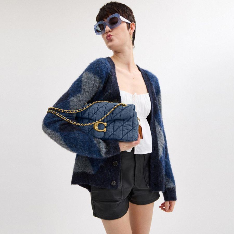 Bolsa Tiracolo COACH Tabby 26 With Quilting Feminino Azuis | 03812FJLD