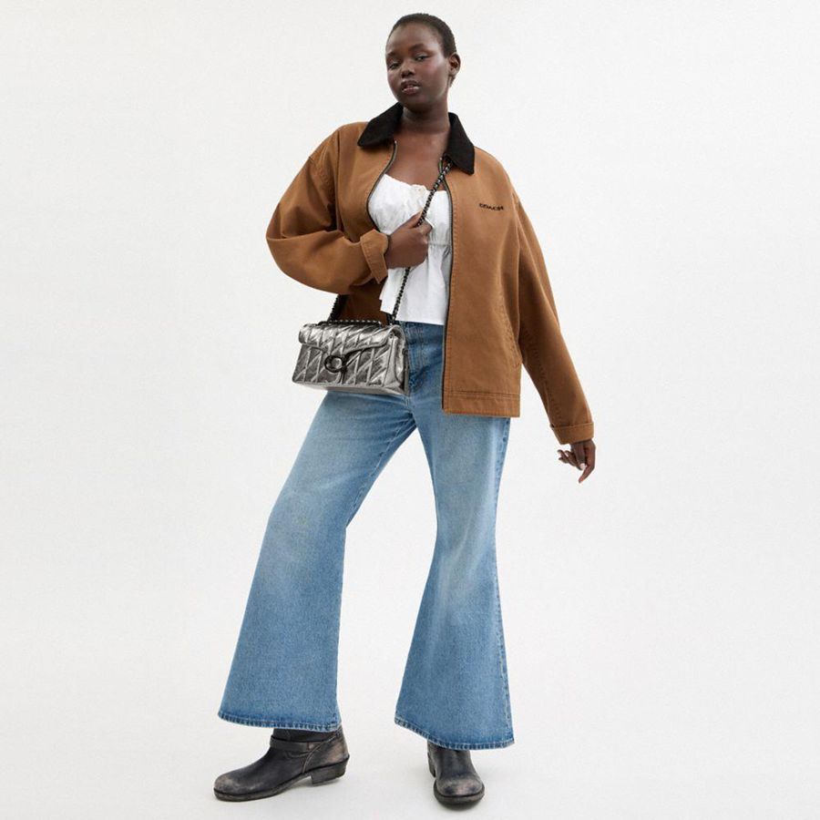 Bolsa Tiracolo COACH Tabby 26 With Quilting Feminino Prateadas | 97405QFTC
