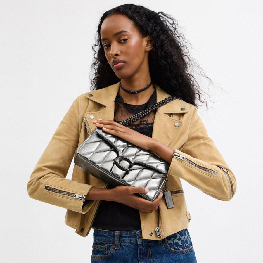 Bolsa Tiracolo COACH Tabby 26 With Quilting Feminino Prateadas | 97405QFTC