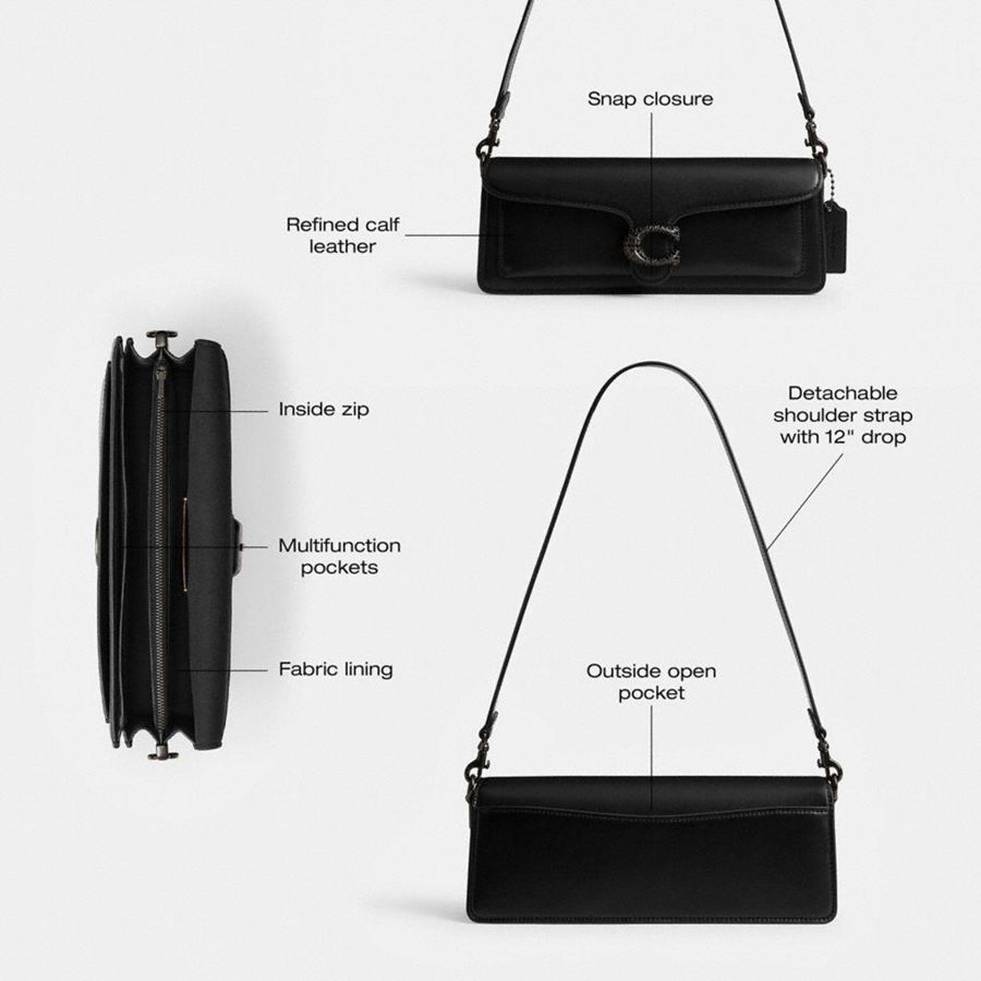Bolsa Tiracolo COACH Tabby 28 Feminino Pretas | 97125CTHD