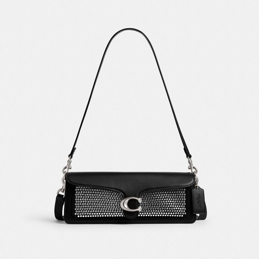 Bolsa Tiracolo COACH Tabby 28 With Crystal Feminino Pretas | 23605XVUF
