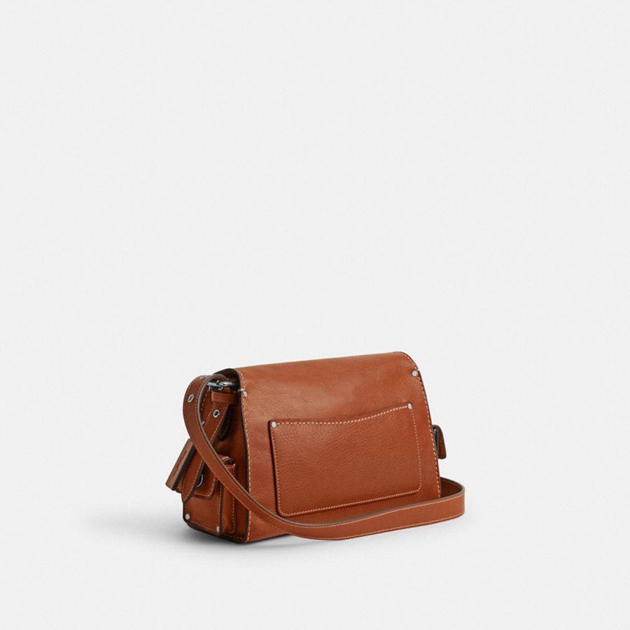Bolsa Tiracolo COACH Western Tabby Feminino Marrom | 35271PHRY