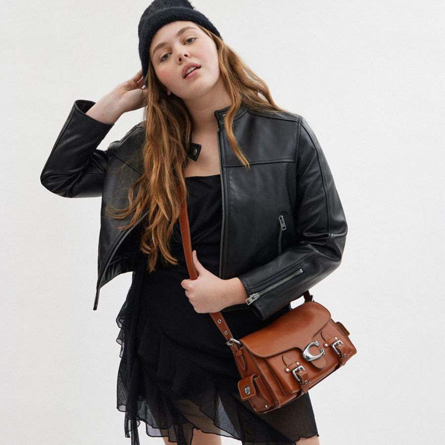 Bolsa Tiracolo COACH Western Tabby Feminino Marrom | 35271PHRY