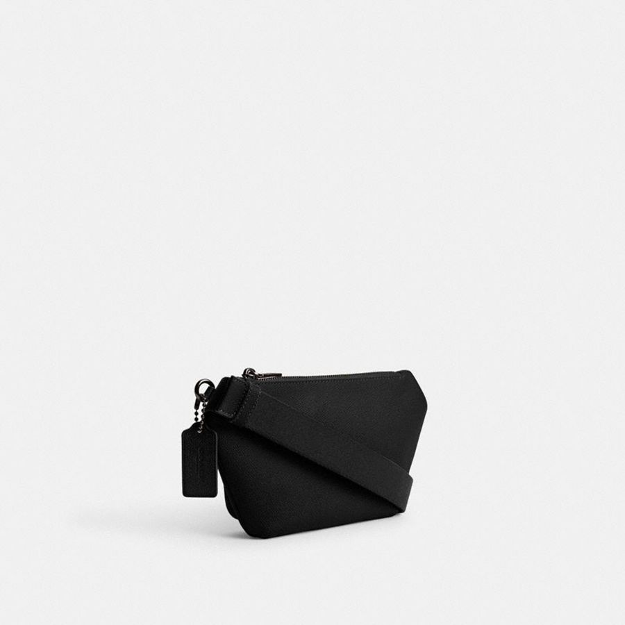 Bolsas De Cintura COACH Belt With Signature Canvas Interior Detail Masculino Pretas | 10586GCXK