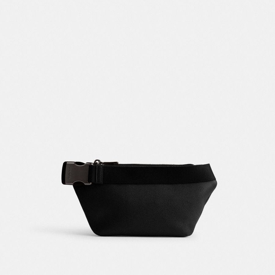 Bolsas De Cintura COACH Belt With Signature Canvas Interior Detail Masculino Pretas | 10586GCXK