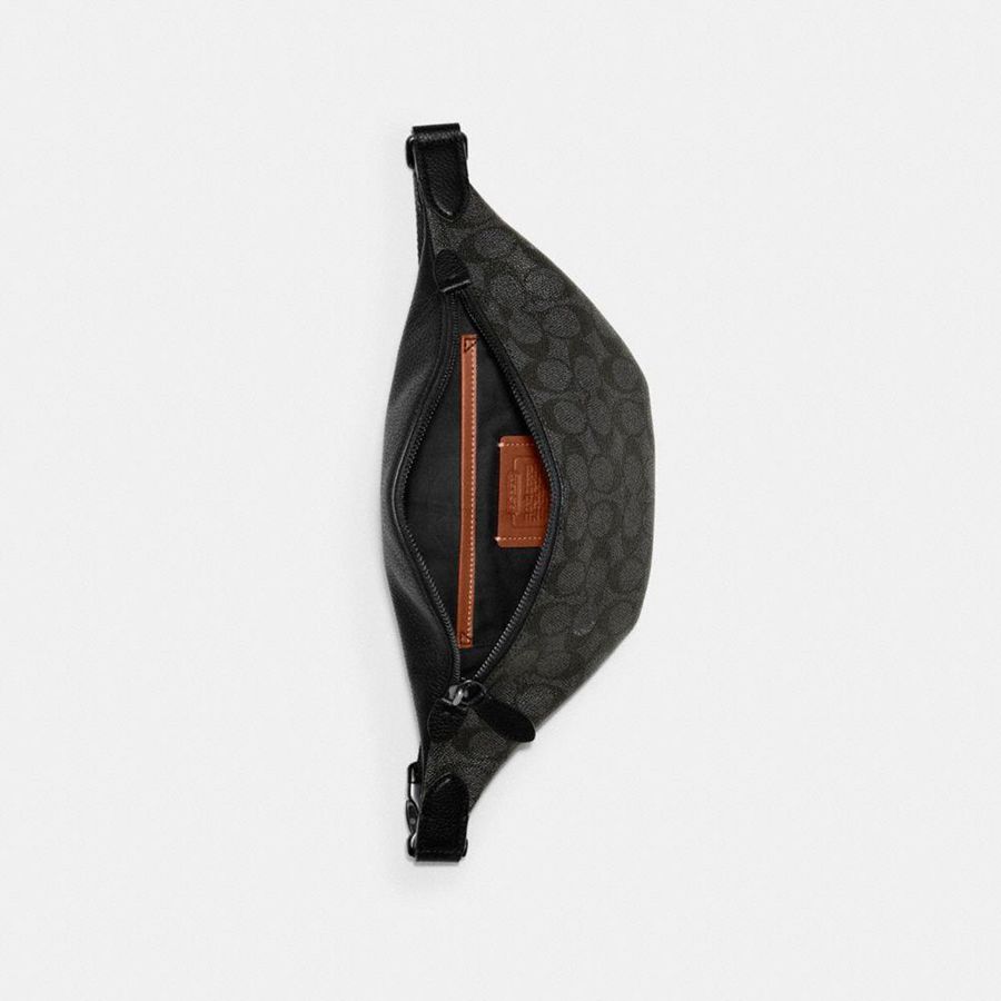 Bolsas De Cintura COACH Charter 7 In Signature Canvas Masculino Cinzentas | 90658VQKL