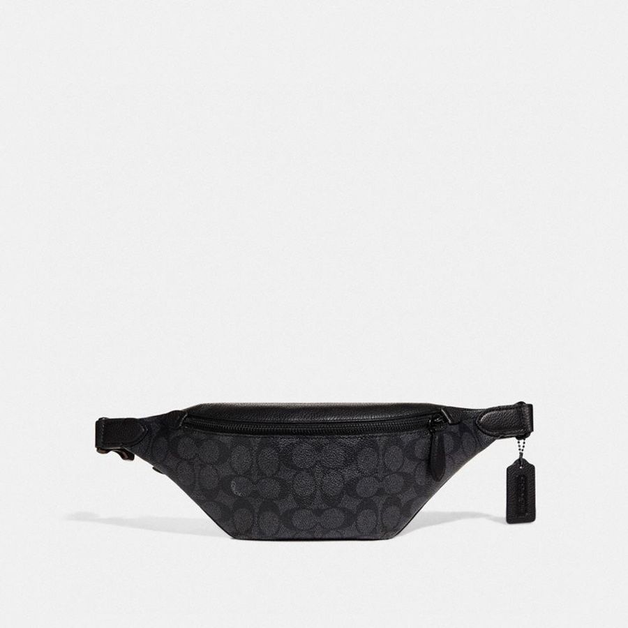 Bolsas De Cintura COACH Charter 7 In Signature Canvas Masculino Cinzentas | 90658VQKL