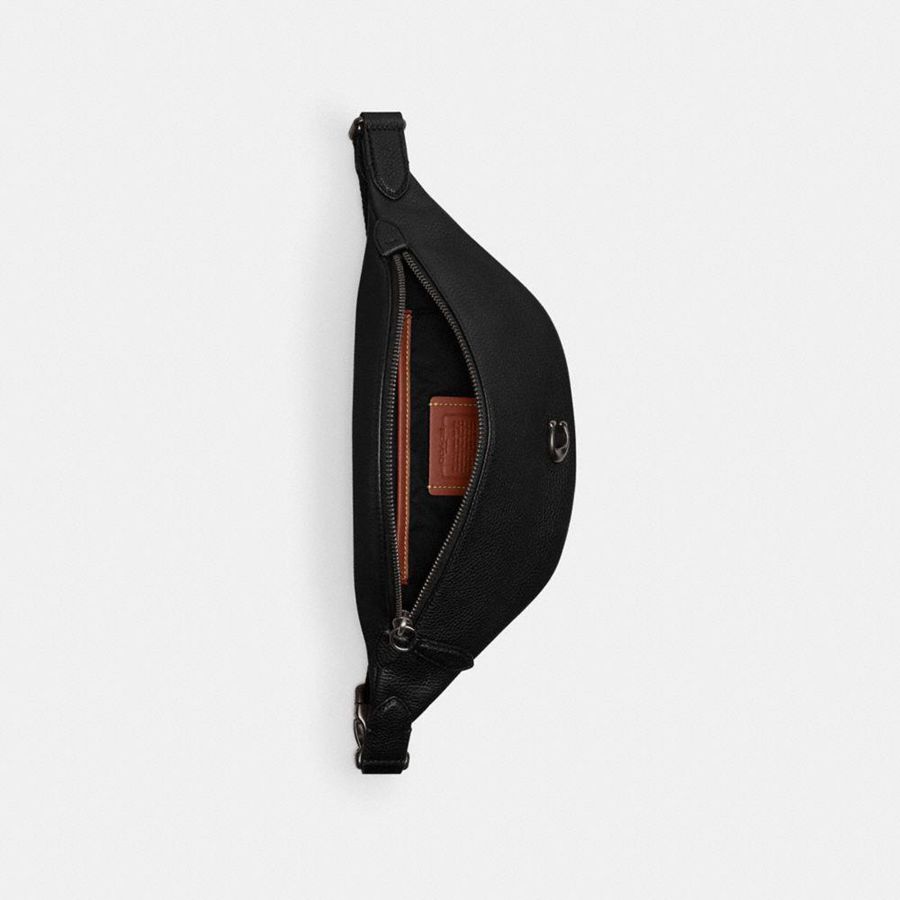 Bolsas De Cintura COACH Charter 7 Masculino Pretas | 39746ATSU