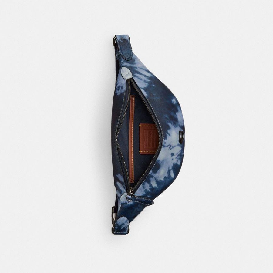 Bolsas De Cintura COACH Charter 7 With Tie Dye Print Masculino Azul Marinho | 13580AYZD