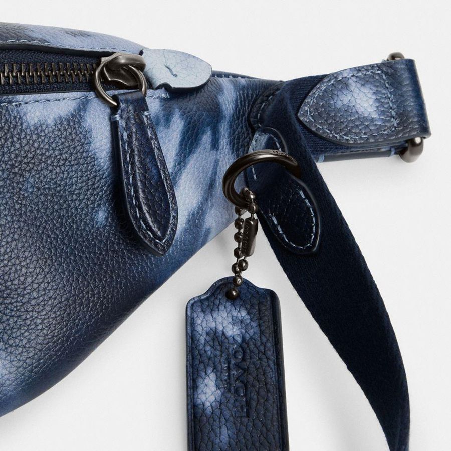 Bolsas De Cintura COACH Charter 7 With Tie Dye Print Masculino Azul Marinho | 13580AYZD