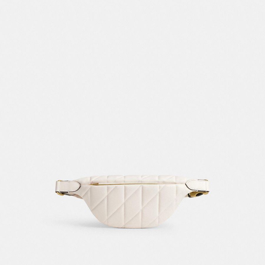 Bolsas De Cintura COACH Essential With Pillow Quilting Feminino Branco | 26340EHFS