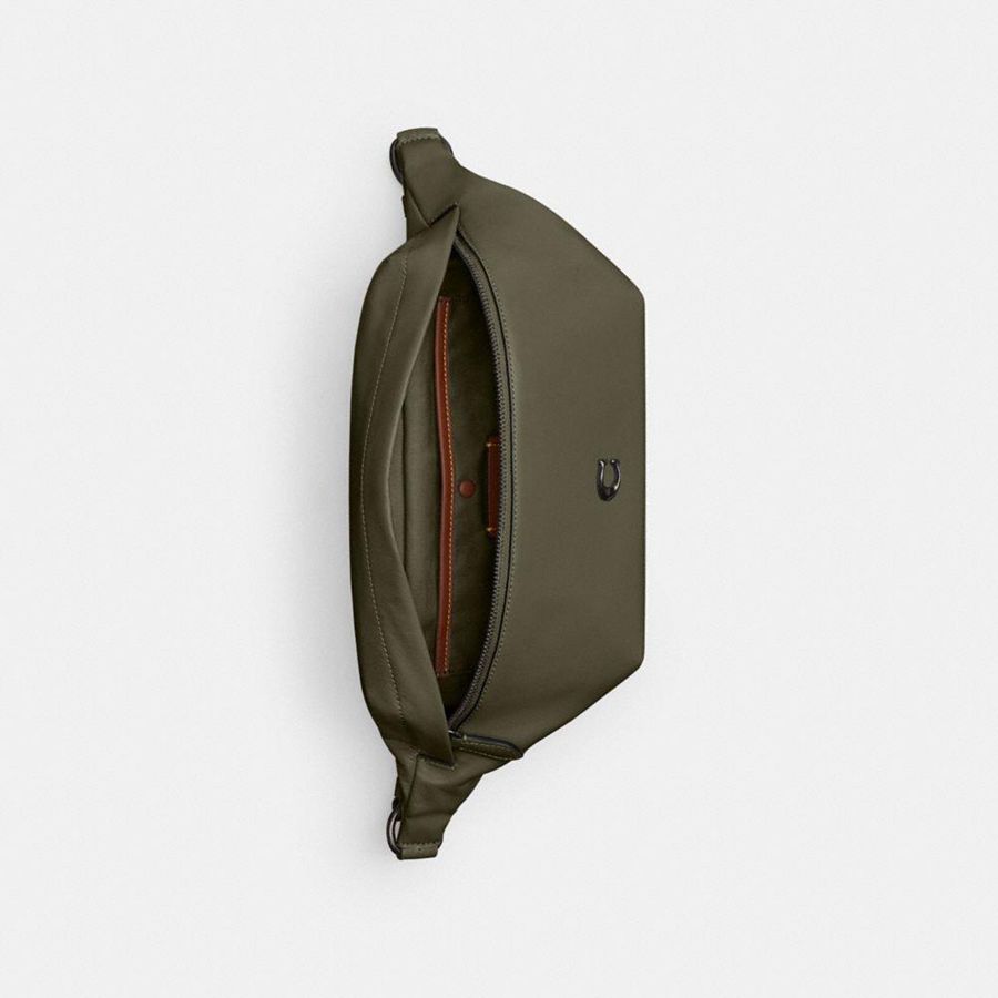 Bolsas De Cintura COACH Hall Masculino Verdes | 48132RFST