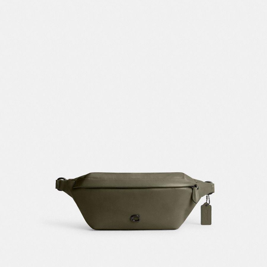 Bolsas De Cintura COACH Hall Masculino Verdes | 48132RFST