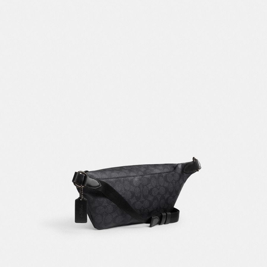 Bolsas De Cintura COACH League In Signature Canvas Masculino Cinzentas | 16295DRQV