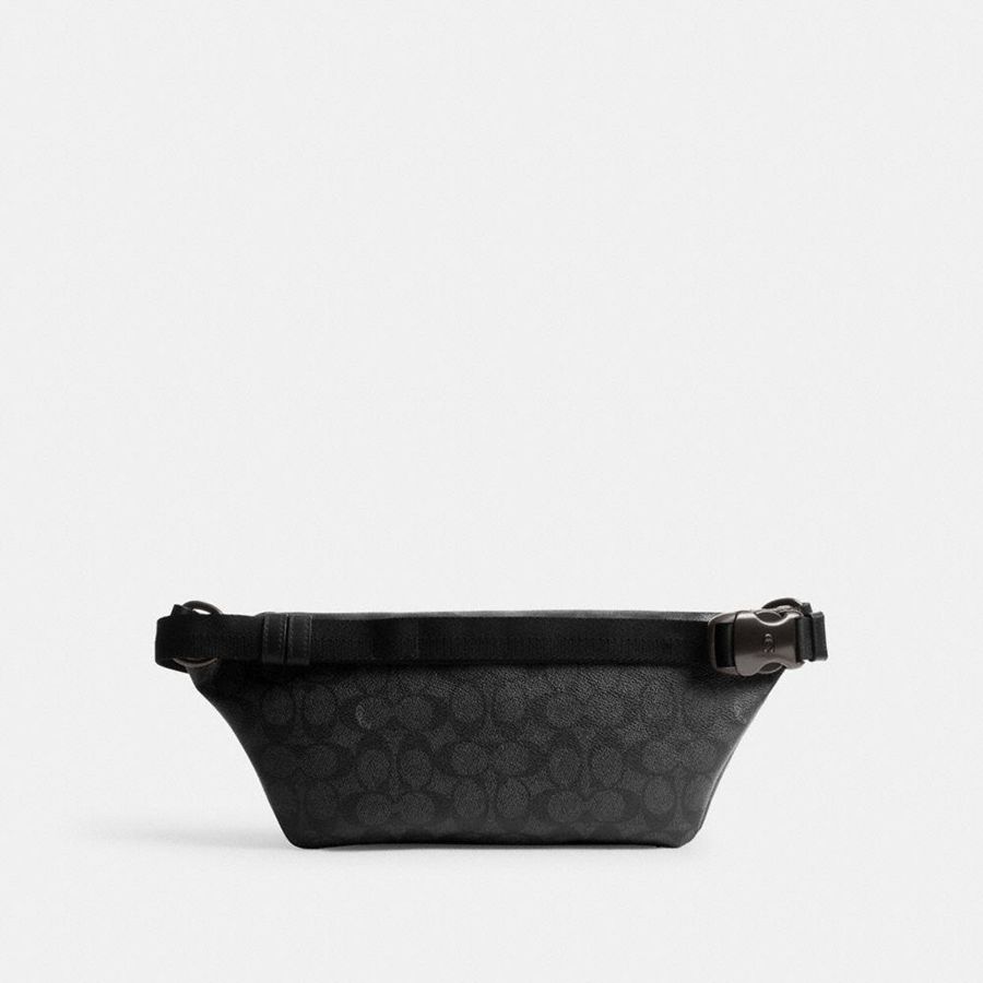 Bolsas De Cintura COACH League In Signature Canvas Masculino Cinzentas | 16295DRQV