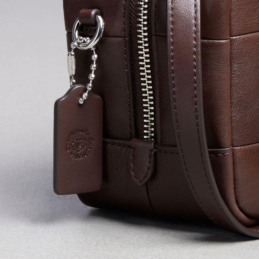 Bolsas Tote COACH Alter/Ego Satchel In Checkerboard Upcrafted Leather Feminino Marrom | 38059AWBS