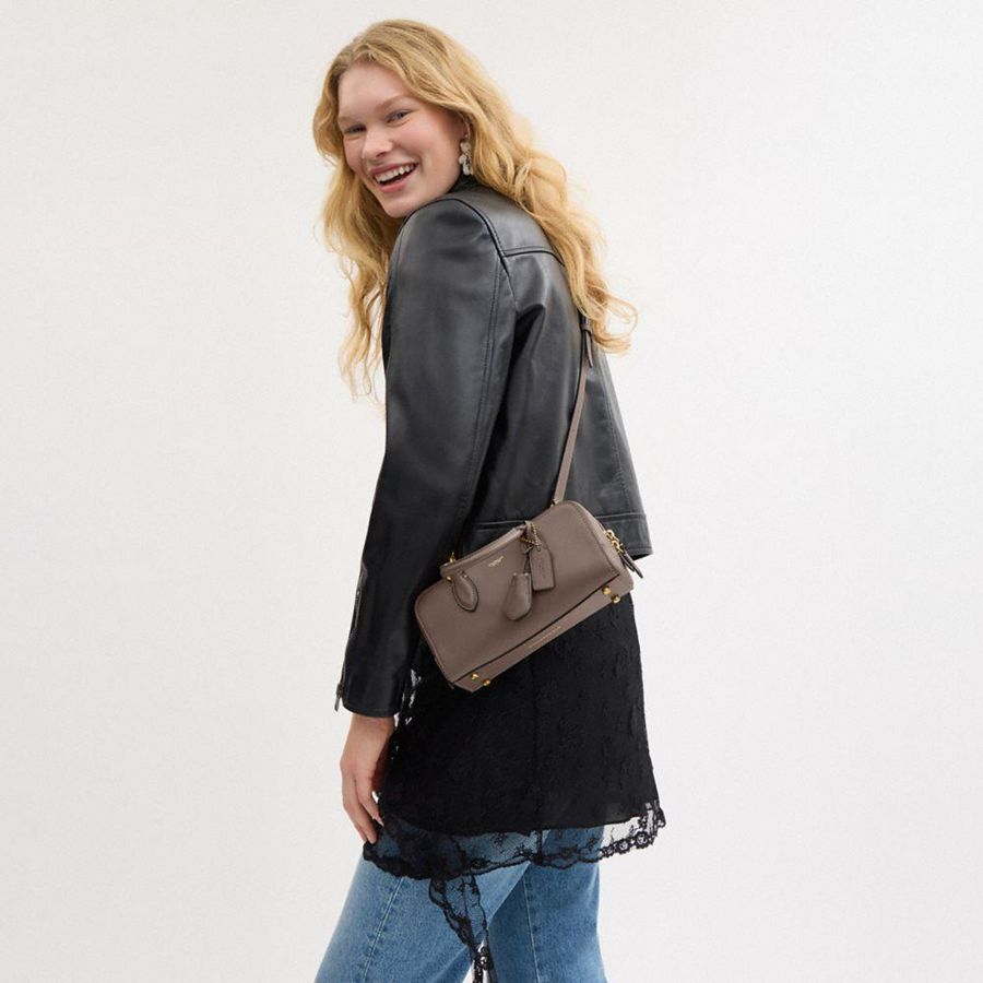 Bolsas Tote COACH Bowery Satchel 22 Feminino Marrom | 04369UTOM