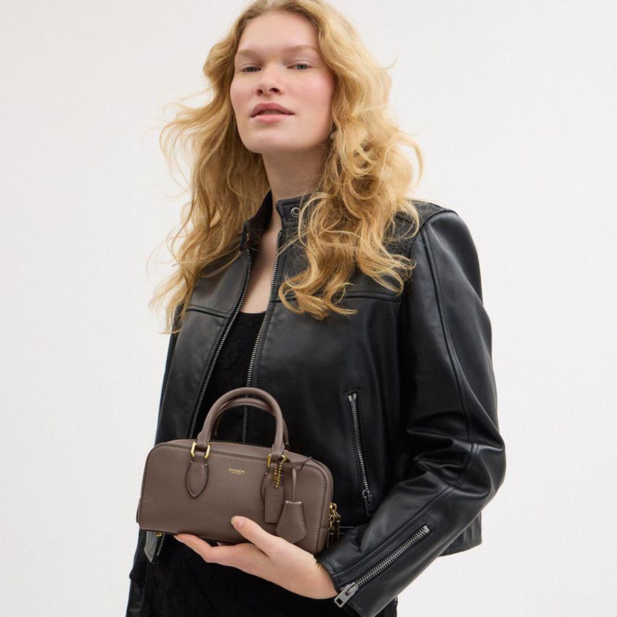 Bolsas Tote COACH Bowery Satchel 22 Feminino Marrom | 04369UTOM