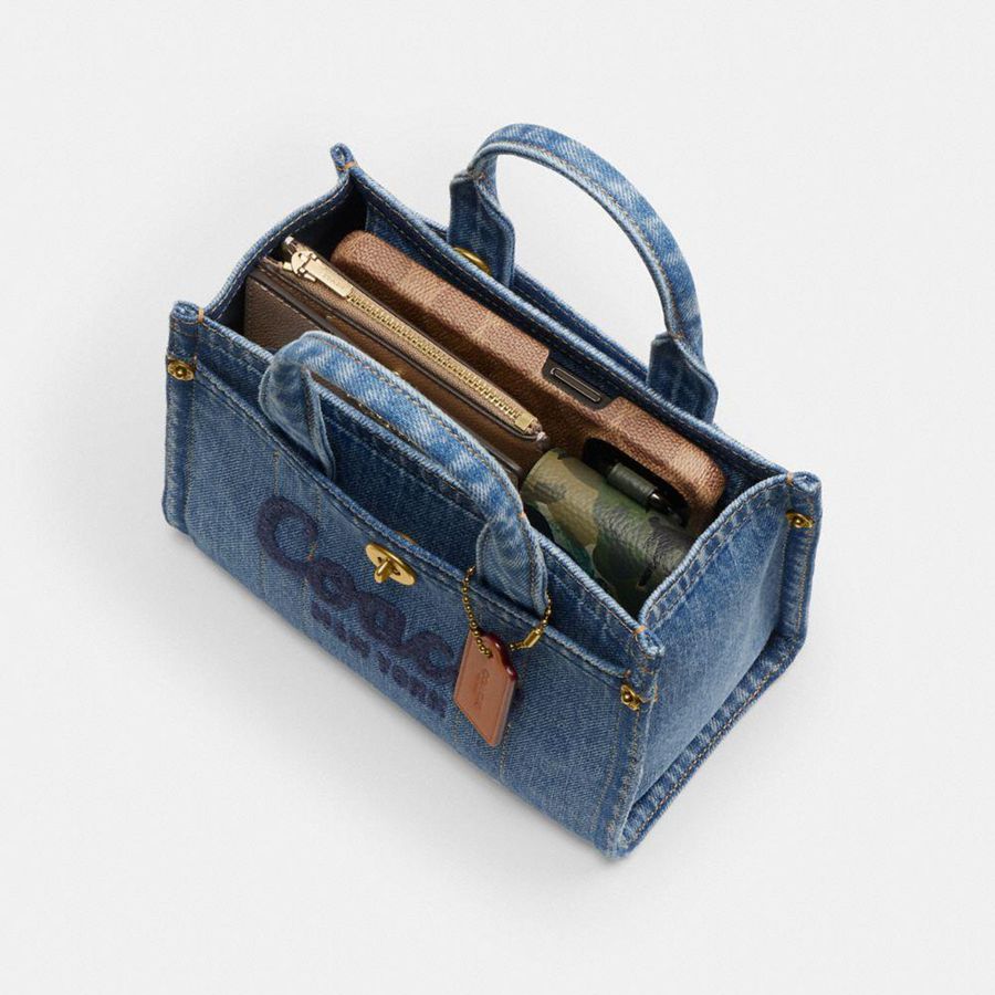Bolsas Tote COACH Cargo 20 Feminino Azuis | 84510ORQG
