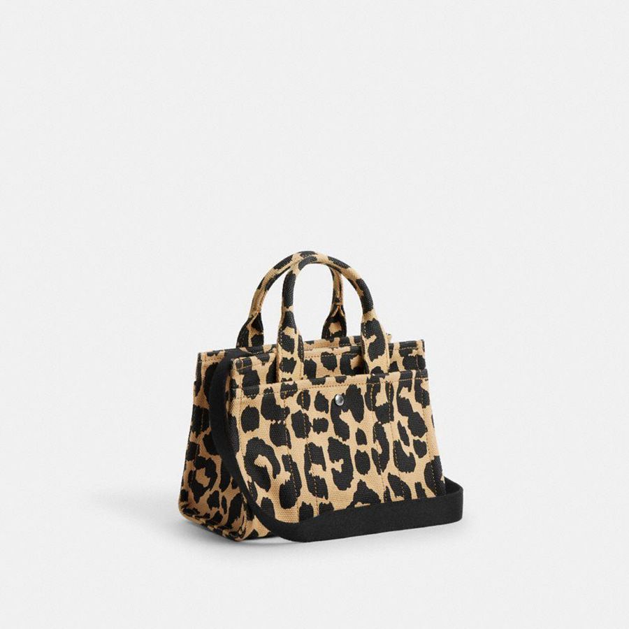 Bolsas Tote COACH Cargo 20 With Leopard Print Feminino Leopardo | 20194WGMI