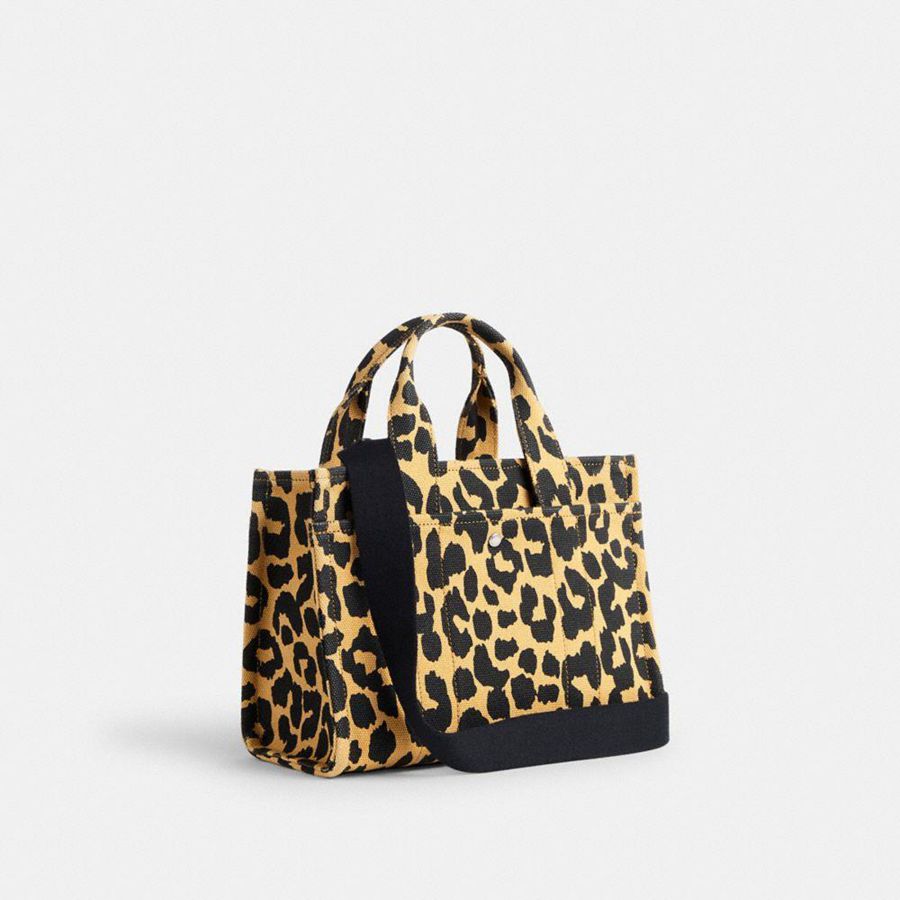 Bolsas Tote COACH Cargo 26 With Leopard Print Feminino Leopardo | 69581EUHT