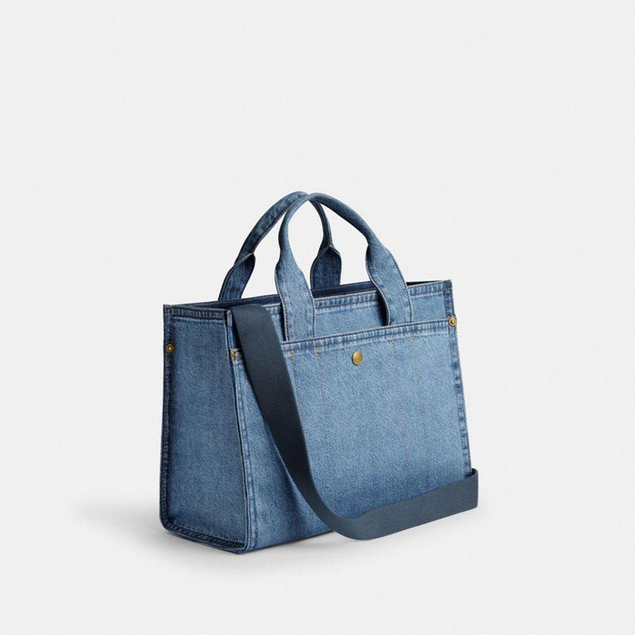 Bolsas Tote COACH Cargo Feminino Azuis | 82675KPVY