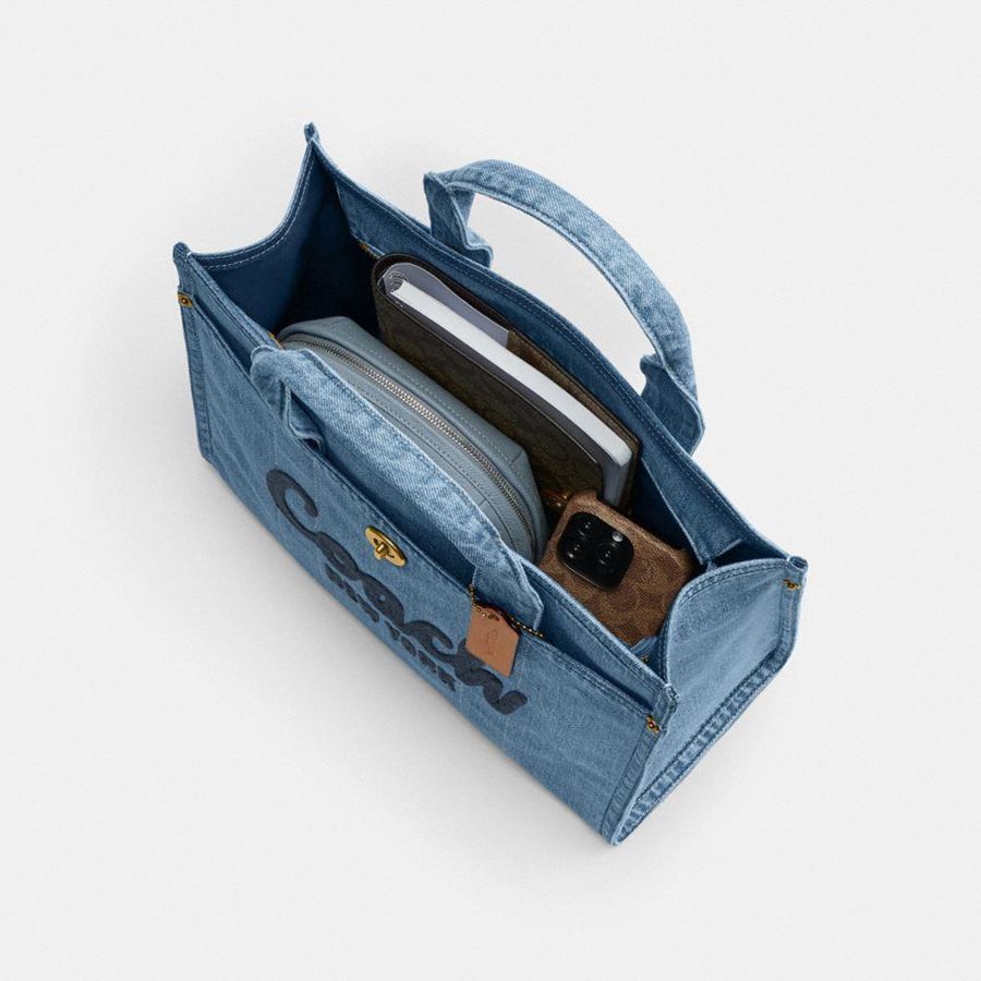 Bolsas Tote COACH Cargo Feminino Azuis | 82675KPVY