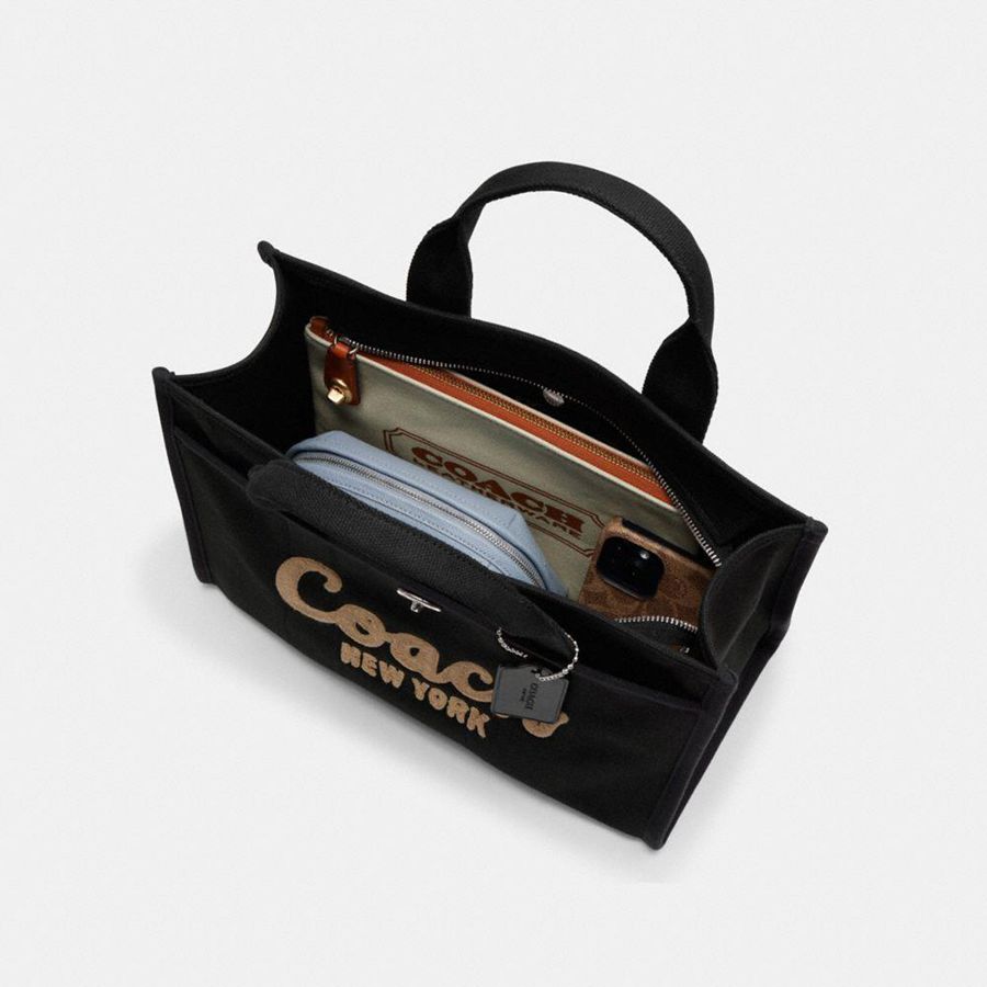 Bolsas Tote COACH Cargo Masculino Pretas | 93204ILAP