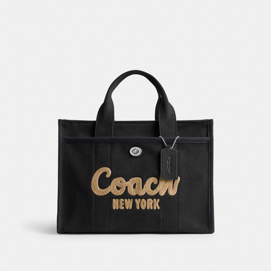 Bolsas Tote COACH Cargo Masculino Pretas | 93204ILAP