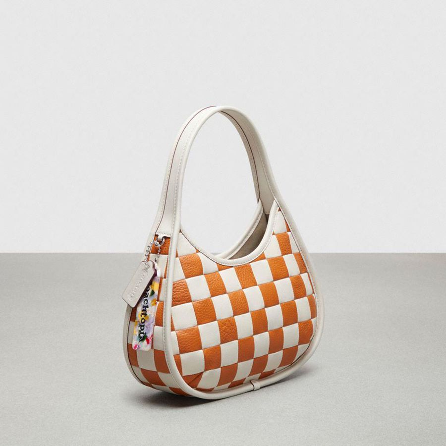 Bolsas Tote COACH Ergo In Checkerboard Upcrafted Leather Feminino Laranja | 82307XTQR