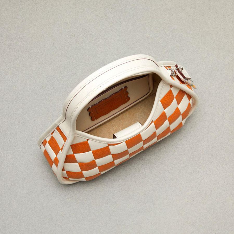 Bolsas Tote COACH Ergo In Checkerboard Upcrafted Leather Feminino Laranja | 82307XTQR