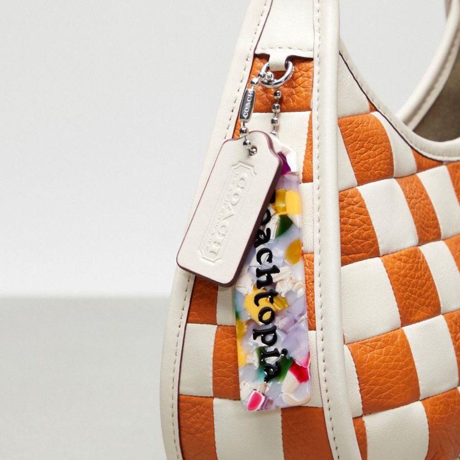 Bolsas Tote COACH Ergo In Checkerboard Upcrafted Leather Feminino Laranja | 82307XTQR