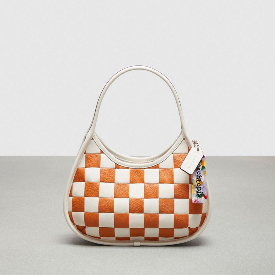 Bolsas Tote COACH Ergo In Checkerboard Upcrafted Leather Feminino Laranja | 82307XTQR