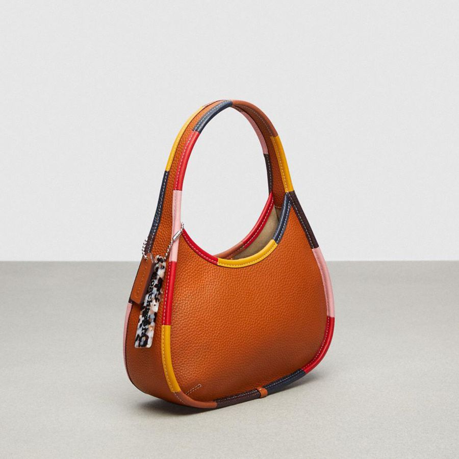 Bolsas Tote COACH Ergo In Coachtopia Leather With Colorful Binding Feminino Marrom | 49576YGML