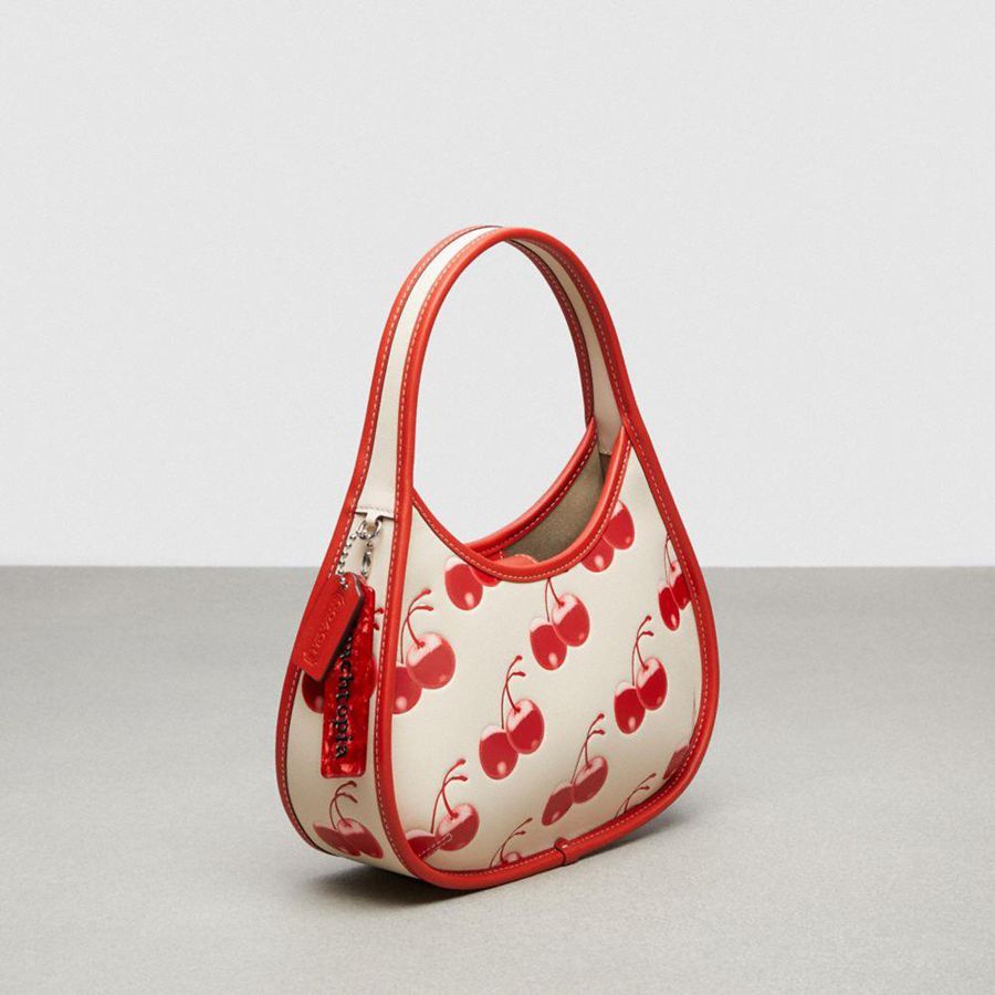 Bolsas Tote COACH Ergo In Coachtopia Leather With Cherry Print Feminino Vermelhas | 18057SHJU
