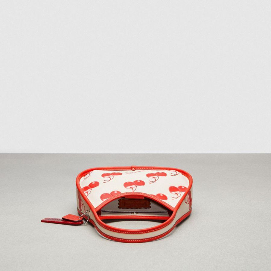 Bolsas Tote COACH Ergo In Coachtopia Leather With Cherry Print Feminino Vermelhas | 18057SHJU