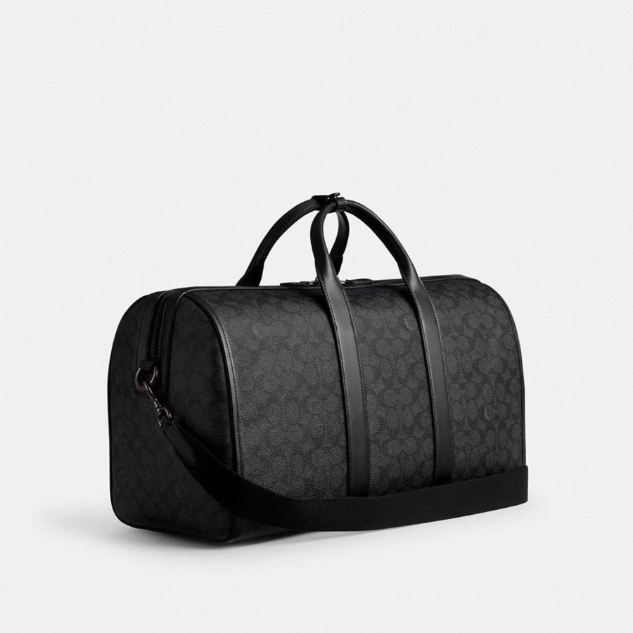 Bolsas Tote COACH Gotham Duffle 45 In Signature Canvas Masculino Cinzentas | 80124HUOX