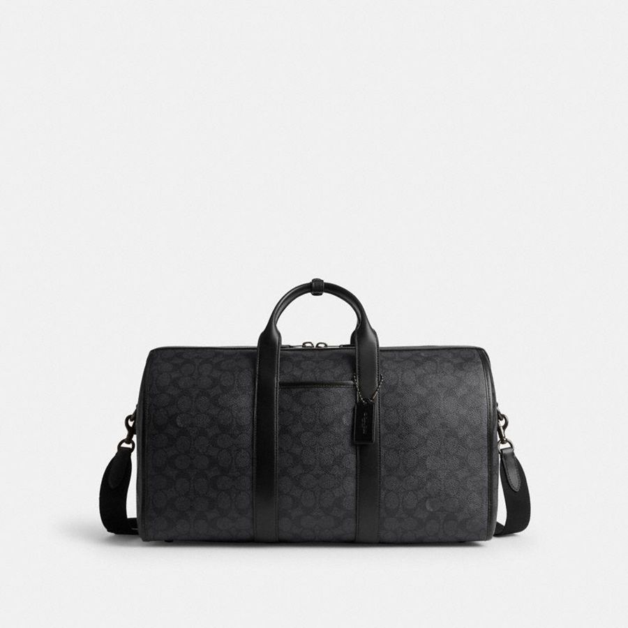 Bolsas Tote COACH Gotham Duffle 45 In Signature Canvas Masculino Cinzentas | 80124HUOX