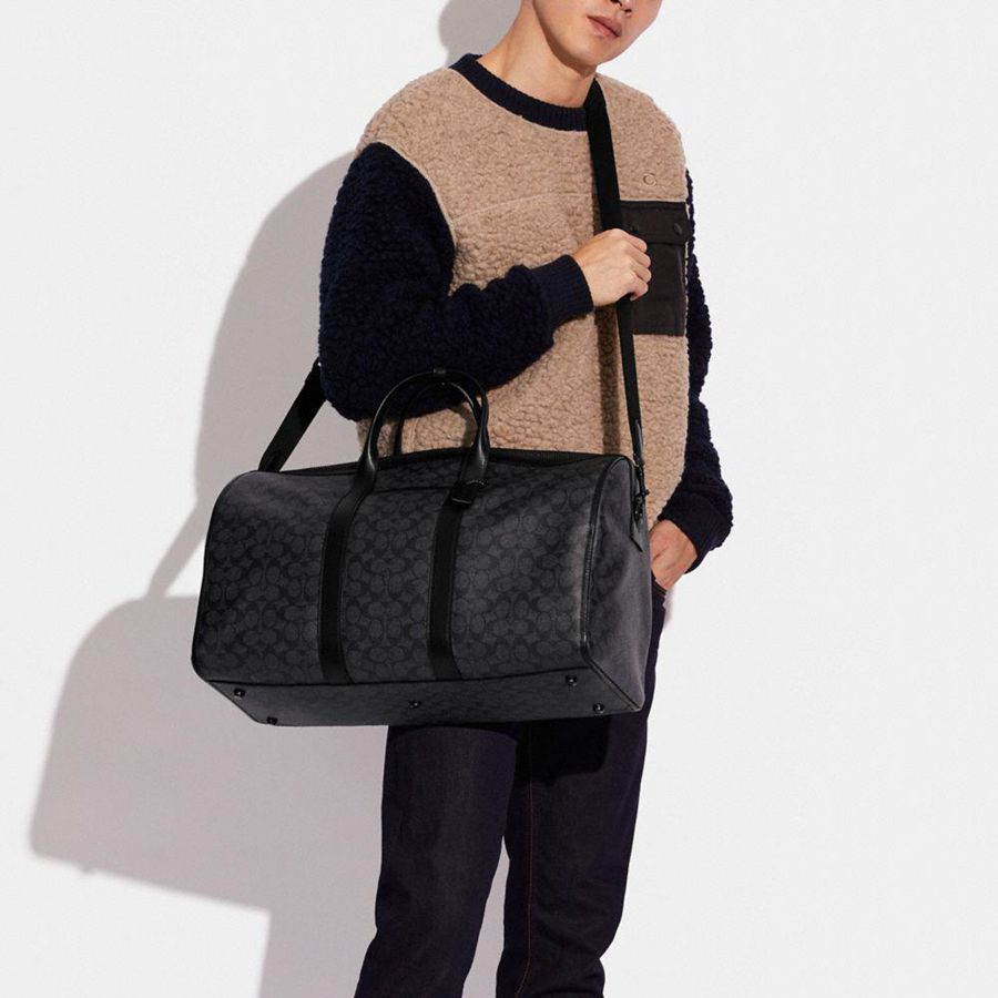 Bolsas Tote COACH Gotham Duffle In Signature Canvas Masculino Pretas | 05946PRMK