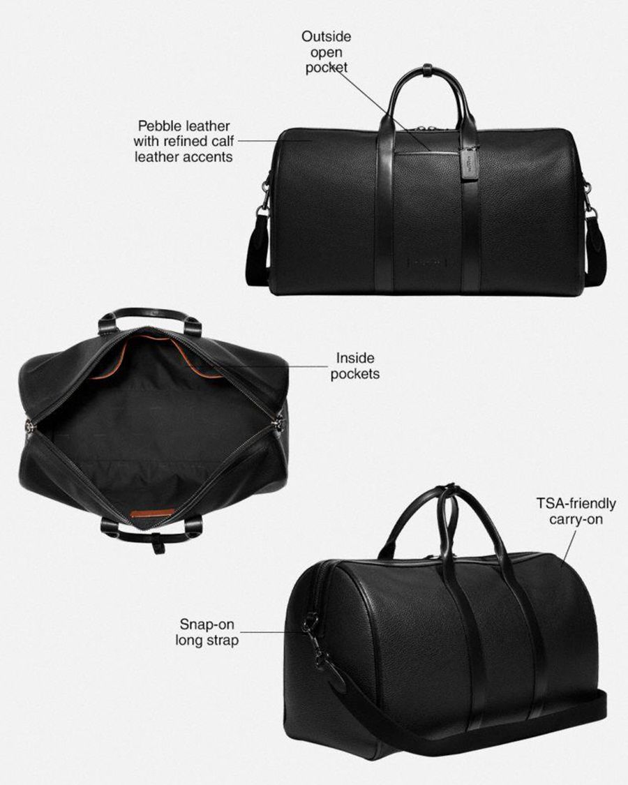 Bolsas Tote COACH Gotham Duffle In Signature Canvas Masculino Pretas | 05946PRMK